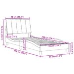 Casa si Gradina - Mobilier - Paturi si accesorii - Paturi - Cadru pat fara saltea tesatura neagra 90x200 cm - Infinity.ro