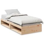 Casa si Gradina - Mobilier - Paturi si accesorii - Paturi - Pat de zi fara saltea 100x200 cm din lemn masiv de pin - Infinity.ro