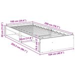 Casa si Gradina - Mobilier - Paturi si accesorii - Paturi - Pat de zi fara saltea 100x200 cm din lemn masiv de pin - Infinity.ro