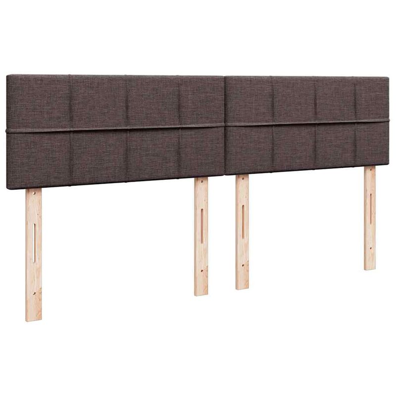 Casa si Gradina - Mobilier - Paturi si accesorii - Paturi - Cadru de pat otoman cu saltele tesatura maro inchis 180x200cm - Infinity.ro