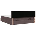 Casa si Gradina - Mobilier - Paturi si accesorii - Paturi - Cadru de pat otoman cu saltele tesatura maro inchis 180x200cm - Infinity.ro