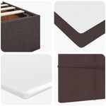 Casa si Gradina - Mobilier - Paturi si accesorii - Paturi - Cadru de pat otoman cu saltele tesatura maro inchis 180x200cm - Infinity.ro