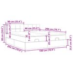Casa si Gradina - Mobilier - Paturi si accesorii - Paturi - Cadru de pat otoman cu saltele tesatura maro inchis 180x200cm - Infinity.ro