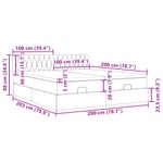Casa si Gradina - Mobilier - Paturi si accesorii - Paturi - Cadru de pat otoman cu saltele, tesatura neagra 200x200cm - Infinity.ro