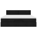 Casa si Gradina - Mobilier - Paturi si accesorii - Paturi - Cadru de pat otoman cu saltea tesatura neagra 160x200cm - Infinity.ro