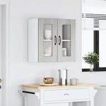 Casa si Gradina - Mobilier - Comode si corpuri - Corpuri bucatarie - Dulap bucatarie cu usa sticla Kalmar lemn prelucrat gri Sonoma - Infinity.ro