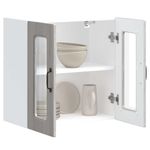 Casa si Gradina - Mobilier - Comode si corpuri - Corpuri bucatarie - Dulap bucatarie cu usa sticla Kalmar lemn prelucrat gri Sonoma - Infinity.ro