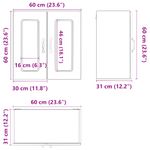 Casa si Gradina - Mobilier - Comode si corpuri - Corpuri bucatarie - Dulap bucatarie cu usa sticla Kalmar lemn prelucrat gri Sonoma - Infinity.ro