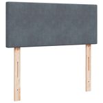 Casa si Gradina - Mobilier - Paturi si accesorii - Paturi - Cadru de pat otoman cu saltea Gri inchis 120x190 cm catifea - Infinity.ro