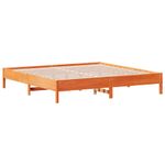 Casa si Gradina - Mobilier - Paturi si accesorii - Paturi - Pat cu biblioteca fara saltea maro 200x200 cm lemn masiv de pin - Infinity.ro
