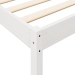 Casa si Gradina - Mobilier - Paturi si accesorii - Paturi - Pat cu biblioteca fara saltea, alb, 120x190 cm, lemn masiv pin - Infinity.ro