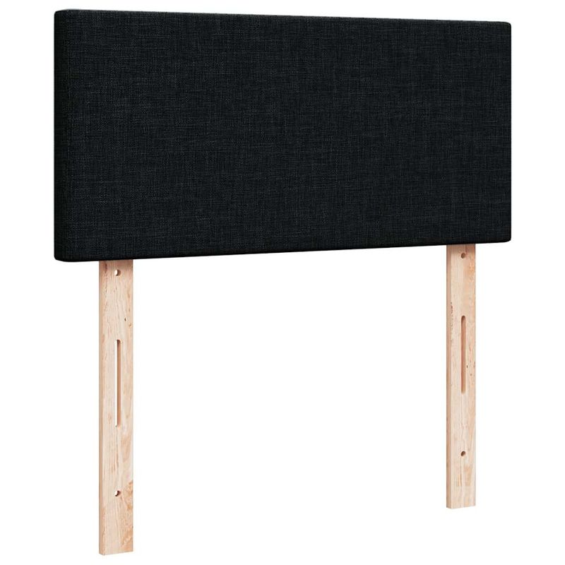 Casa si Gradina - Mobilier - Paturi si accesorii - Paturi - Cadru de pat otoman cu saltea tesatura neagra 100x200cm - Infinity.ro