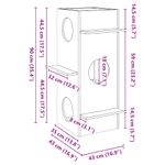 Petshop - Accesorii petshop - Jucarii animale - Ansambluri de joaca - Casa pentru pisici alba 43x43x90 cm din lemn masiv de pin - Infinity.ro