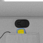 Ingrijire personala si Cosmetice - Sanatate si wellness - Articole wellness - Fotolii de masaj - Scaun de masaj in picioare, inclinat, tesatura gri nor - Infinity.ro