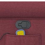 Ingrijire personala si Cosmetice - Sanatate si wellness - Articole wellness - Fotolii de masaj - Fotoliu de masaj rabatabil, rosu vin, material textil - Infinity.ro