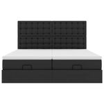 Casa si Gradina - Mobilier - Paturi si accesorii - Paturi - Cadru de pat otoman saltele Negru 160x200cm piele artificiala - Infinity.ro