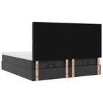 Casa si Gradina - Mobilier - Paturi si accesorii - Paturi - Cadru de pat otoman saltele Negru 160x200cm piele artificiala - Infinity.ro