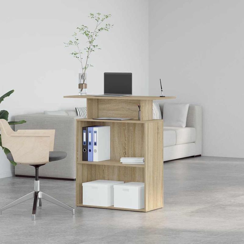 Casa si Gradina - Mobilier - Mese si birouri - Birouri - Birou de receptie Stejar Sonoma 100x40x104 cm Lemn prelucrat - Infinity.ro