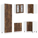 Casa si Gradina - Mobilier - Comode si corpuri - Corpuri bucatarie - Set dulap de bucatarie din 14 piese „Porto” stejar afumat Lemn - Infinity.ro