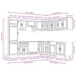 Casa si Gradina - Mobilier - Comode si corpuri - Corpuri bucatarie - Set dulap de bucatarie din 14 piese „Porto” stejar afumat Lemn - Infinity.ro