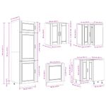 Casa si Gradina - Mobilier - Comode si corpuri - Corpuri bucatarie - Set dulap de bucatarie din 14 piese „Porto” stejar afumat Lemn - Infinity.ro