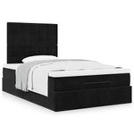Casa si Gradina - Mobilier - Paturi si accesorii - Paturi - Cadru de pat otoman cu saltele, catifea neagra 120x200cm - Infinity.ro