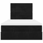 Casa si Gradina - Mobilier - Paturi si accesorii - Paturi - Cadru de pat otoman cu saltele, catifea neagra 120x200cm - Infinity.ro