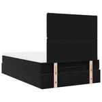 Casa si Gradina - Mobilier - Paturi si accesorii - Paturi - Cadru de pat otoman cu saltele, catifea neagra 120x200cm - Infinity.ro