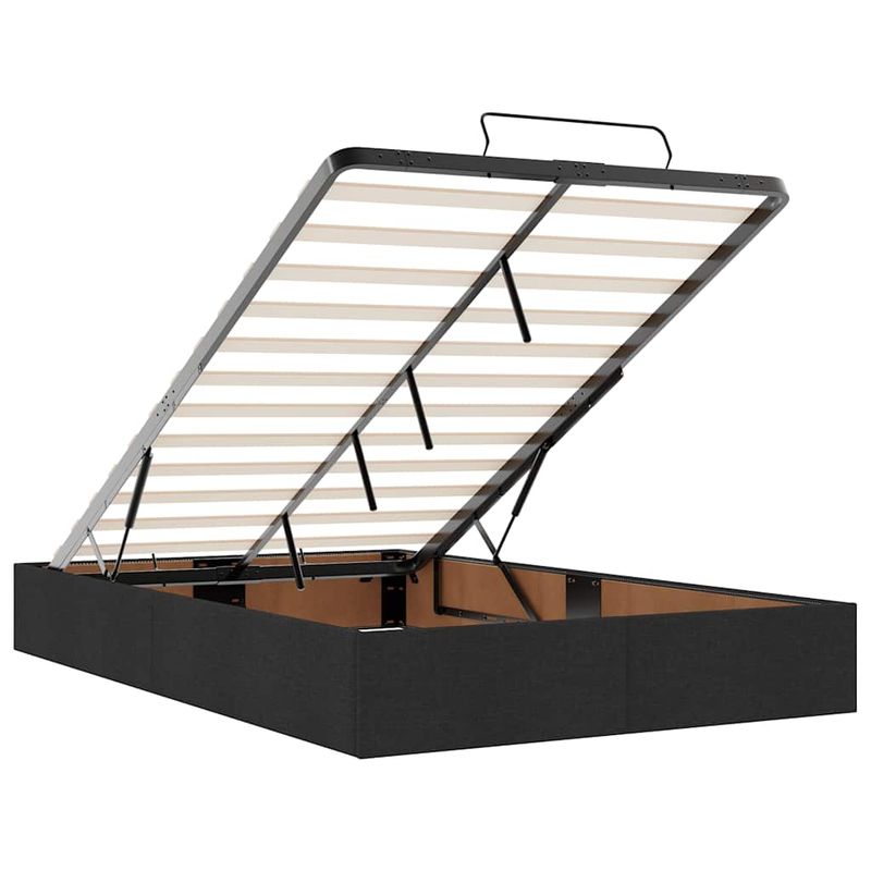 Casa si Gradina - Mobilier - Paturi si accesorii - Paturi - Cadru de pat otoman cu saltele, catifea neagra 120x200cm - Infinity.ro