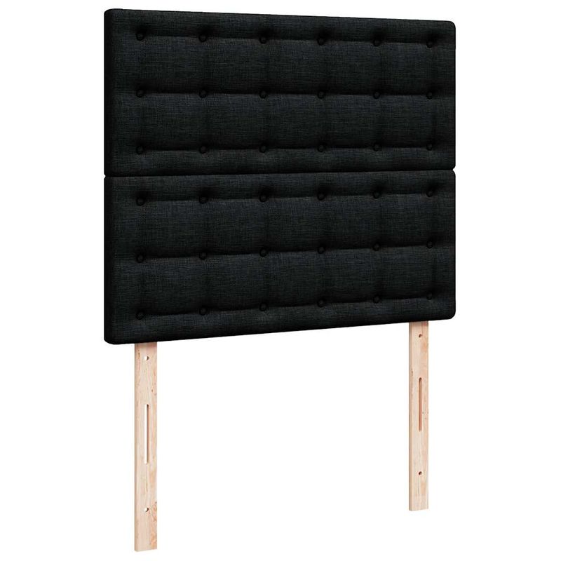 Casa si Gradina - Mobilier - Paturi si accesorii - Paturi - Cadru de pat otoman cu saltele, catifea neagra 120x200cm - Infinity.ro