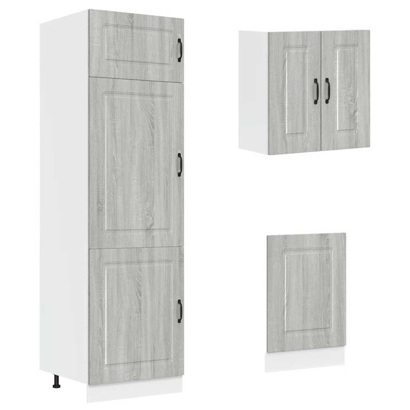 Casa si Gradina - Mobilier - Comode si corpuri - Corpuri bucatarie - Set de dulapuri de bucatarie 8 piese „Kalmar” lemn Sonoma gri - Infinity.ro