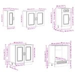 Casa si Gradina - Mobilier - Comode si corpuri - Corpuri bucatarie - Set de dulapuri de bucatarie 8 piese „Kalmar” lemn Sonoma gri - Infinity.ro