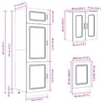Casa si Gradina - Mobilier - Comode si corpuri - Corpuri bucatarie - Set de dulapuri de bucatarie 8 piese „Kalmar” lemn Sonoma gri - Infinity.ro