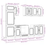 Casa si Gradina - Mobilier - Comode si corpuri - Corpuri bucatarie - Set de dulapuri de bucatarie 8 piese „Kalmar” lemn Sonoma gri - Infinity.ro