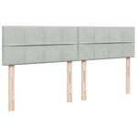 Casa si Gradina - Mobilier - Paturi si accesorii - Paturi - Cadru de pat otoman cu saltea Gri deschis 180x200cm catifea - Infinity.ro