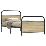 Casa si Gradina - Mobilier - Paturi si accesorii - Paturi - Cadru pat fara saltea, stejar sonoma 100x190 cm lemn prelucrat - Infinity.ro