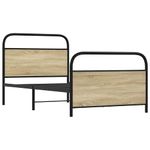 Casa si Gradina - Mobilier - Paturi si accesorii - Paturi - Cadru pat fara saltea, stejar sonoma 100x190 cm lemn prelucrat - Infinity.ro