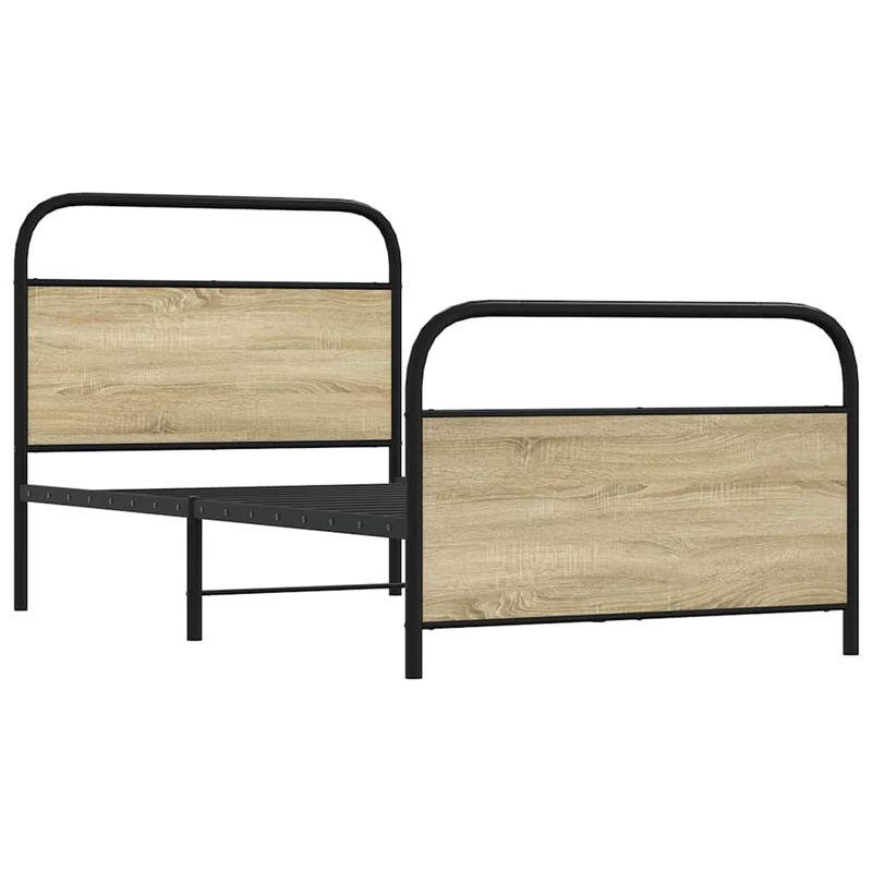 Casa si Gradina - Mobilier - Paturi si accesorii - Paturi - Cadru pat fara saltea, stejar sonoma 100x190 cm lemn prelucrat - Infinity.ro