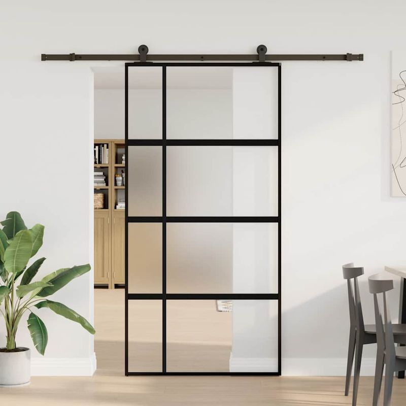 Casa si Gradina - Constructii - Usi interior, exterior si garaj - Usi interior - Usa glisanta cu set de feronerie sticla temperata si aluminiu - Infinity.ro