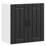 Casa si Gradina - Mobilier - Comode si corpuri - Corpuri bucatarie - Dulap de bucatarie „Lucca” lemn prelucrat negru, model 1x dulap de perete (2 uși), mărime 60x31x60 cm - Infinity.ro