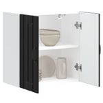 Casa si Gradina - Mobilier - Comode si corpuri - Corpuri bucatarie - Dulap de bucatarie „Lucca” lemn prelucrat negru, model 1x dulap de perete (2 uși), mărime 60x31x60 cm - Infinity.ro