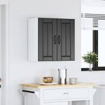 Casa si Gradina - Mobilier - Comode si corpuri - Corpuri bucatarie - Dulap de bucatarie „Lucca” lemn prelucrat negru, model 1x dulap de perete (2 uși), mărime 60x31x60 cm - Infinity.ro