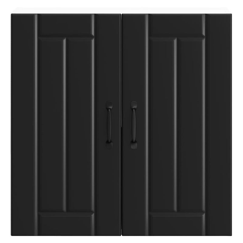 Casa si Gradina - Mobilier - Comode si corpuri - Corpuri bucatarie - Dulap de bucatarie „Lucca” lemn prelucrat negru, model 1x dulap de perete (2 uși), mărime 60x31x60 cm - Infinity.ro
