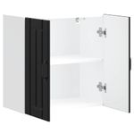 Casa si Gradina - Mobilier - Comode si corpuri - Corpuri bucatarie - Dulap de bucatarie „Lucca” lemn prelucrat negru, model 1x dulap de perete (2 uși), mărime 60x31x60 cm - Infinity.ro