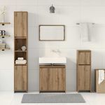 Casa si Gradina - Mobilier - Seturi de mobilier - Seturi baie - Set mobilier de baie, 4 piese, stejar artizanal, lemn prelucrat - Infinity.ro