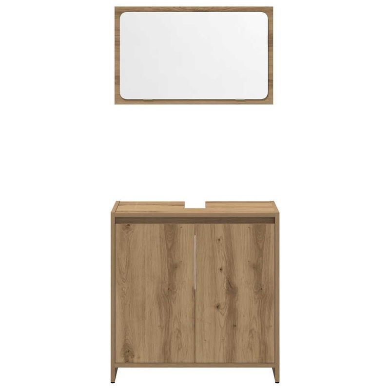 Casa si Gradina - Mobilier - Seturi de mobilier - Seturi baie - Set mobilier de baie, 4 piese, stejar artizanal, lemn prelucrat - Infinity.ro