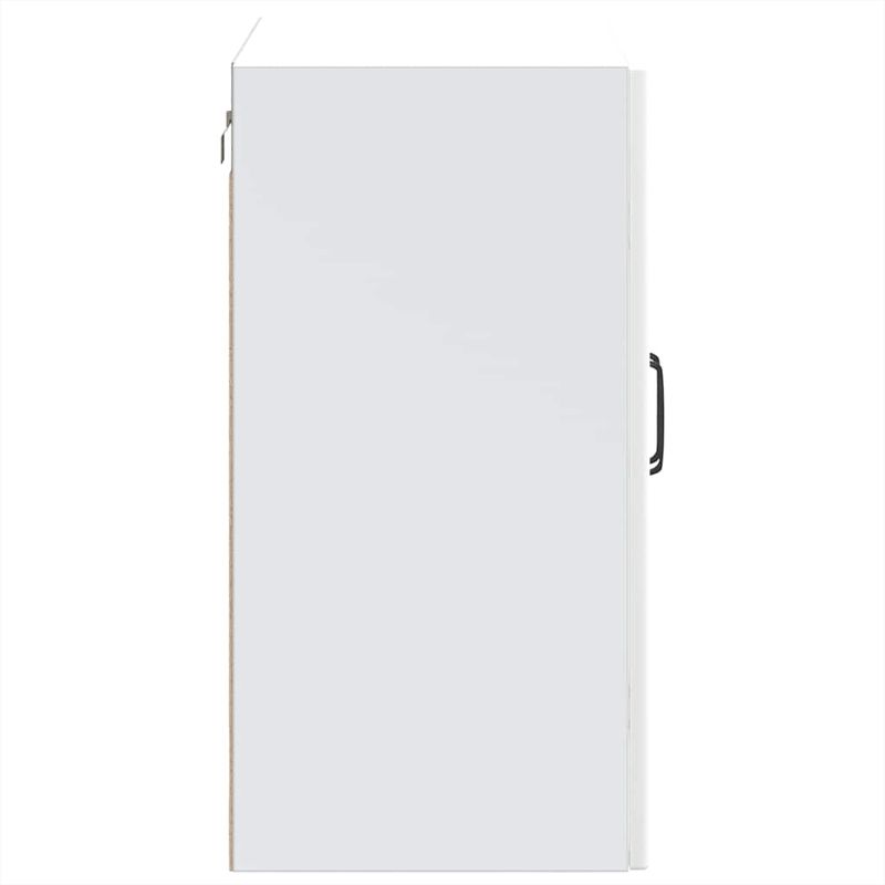 Casa si Gradina - Mobilier - Comode si corpuri - Corpuri bucatarie - Dulap de bucatarie cu usa sticla „Lucca” lemn prelucrat alb, mărime 80x31x60 cm - Infinity.ro