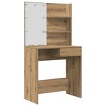 Casa si Gradina - Mobilier - Comode si corpuri - Masute de toaleta - Set de masa de toaleta cu LED Artisan Stejar lemn prelucrat - Infinity.ro