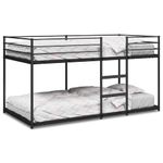 Casa si Gradina - Mobilier - Paturi si accesorii - Paturi - Pat supraetajat fara saltea negru 90x190 cm otel - Infinity.ro