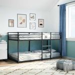 Casa si Gradina - Mobilier - Paturi si accesorii - Paturi - Pat supraetajat fara saltea negru 90x190 cm otel - Infinity.ro